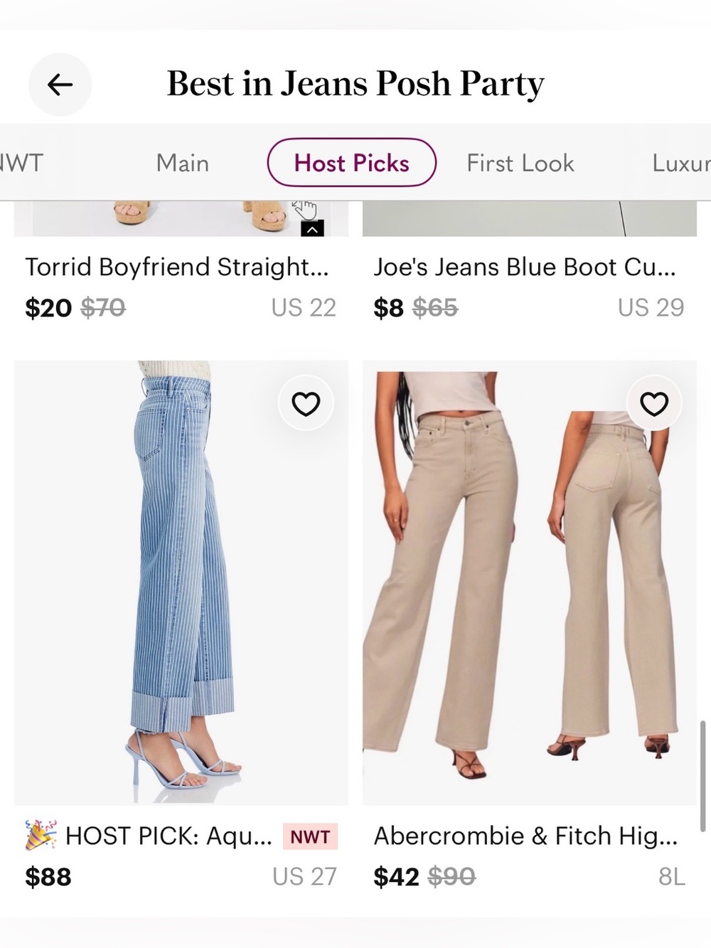 🎉 HOST PICK: Aqua Bloomingdale's Striped Cuffed Dad Jeans in Medium Wash - Picture 3 of 9